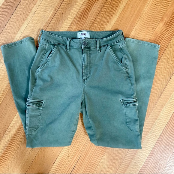 Paige Jolie Skinny Cargo Pants in Vintage Ivy Green size 28 - Picture 5 of 10